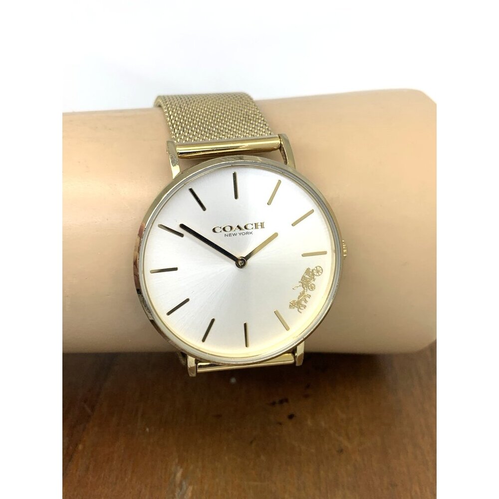 Coach Women's Watch 14503125 Quartz Grand Silver Dial 36mm Gold Stainless Steel - Picture 11 of 14